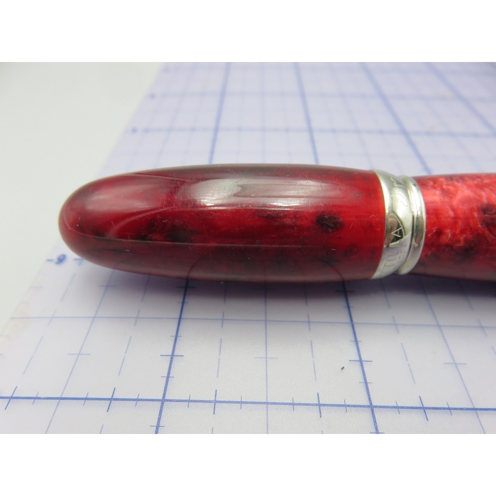 Jean Pierre Lepine Attila Little Fatty Ballpoint Pen Marbled Red France - Picture 10 of 15